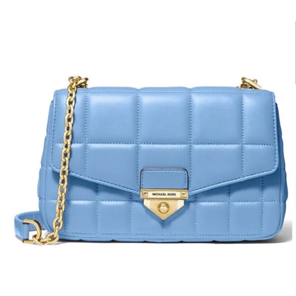 Michael Kors Soho Leather South Pacific/Gold Shoulder Bag